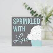 Cute Baby shower | Met liefde besproeid Kaart (Staand voorkant)