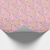 Cute baby shower patroon cadeaupapier (Hoek)