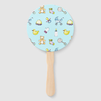 Cute baby shower patroon handwaaier