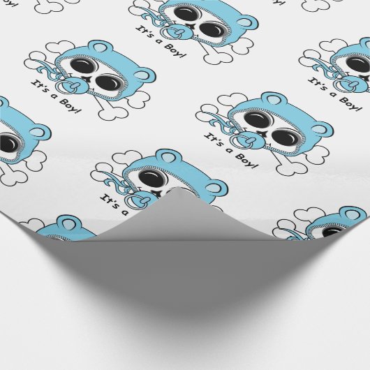 Cute Baby Skull Cadeaupapier (Hoek)