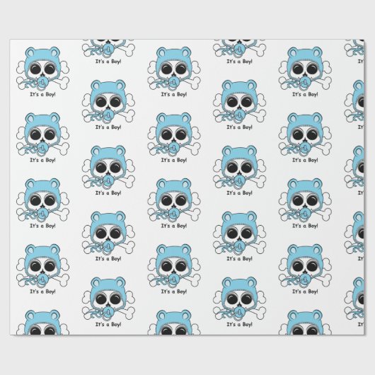 Cute Baby Skull Cadeaupapier (Vlak)
