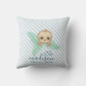 Cute Baby Sloth Baby Birth Stats Sierkussen (Achterkant)