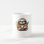 Cute Baby Sloth with Pumpkin Coffee and Pancakes w Koffiemok (Center)