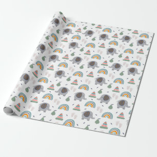 Cute Baby Speelgoed Pattern Cadeaupapier