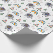 Cute Baby Speelgoed Pattern Cadeaupapier (Hoek)