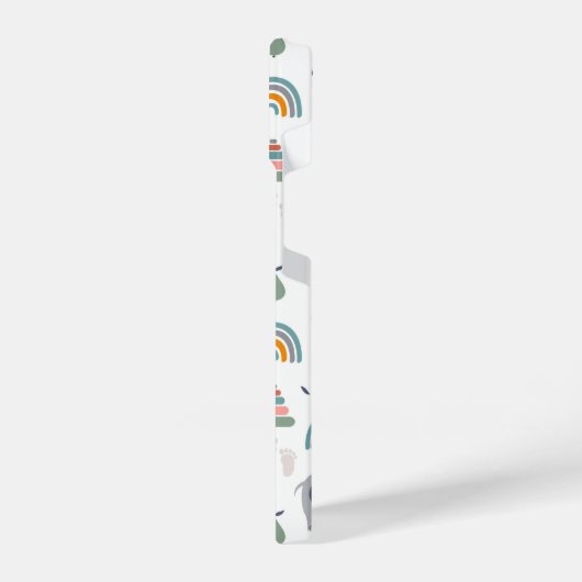 Cute Baby Speelgoed Pattern iPhone Hoesje (Linkerkant)