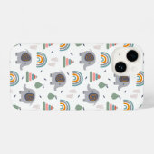 Cute Baby Speelgoed Pattern iPhone Hoesje (Achterkant horizontaal)