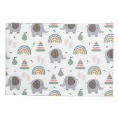 Cute Baby Speelgoed Pattern Kussensloop (Achterkant)