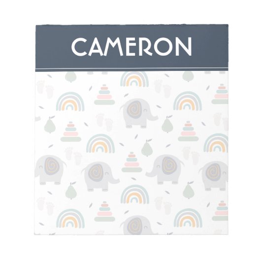 Cute Baby Speelgoed Pattern Notitieblok (Voorkant)