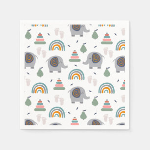 Cute Baby Speelgoed Pattern Servet