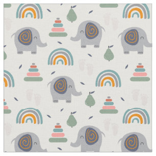 Cute Baby Speelgoed Pattern Stof