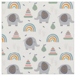 Cute Baby Speelgoed Pattern Stof