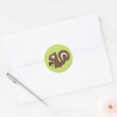 Cute Baby Squirrel Design Ronde Sticker (Envelop)