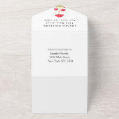 Cute Baby Squirrel Toadstool Fox Animal Waterverf All In One Uitnodiging (Buitenkant)