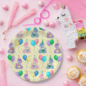 Cute Baby T-Rex Dinosaur Birthday Papieren Bordje (Feest)