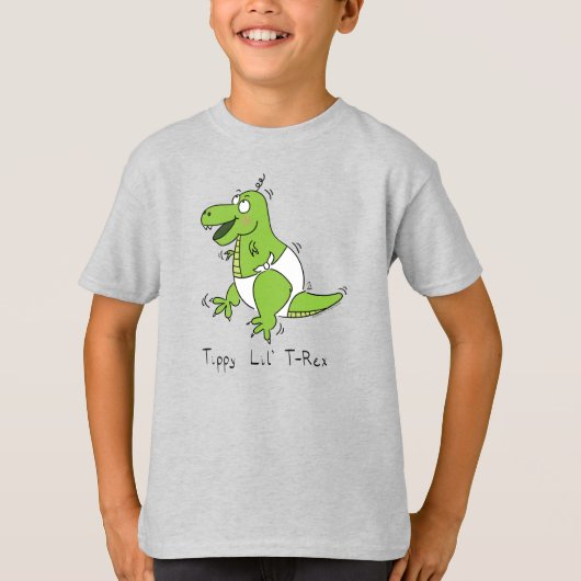 Cute Baby T-Rex Dinosaur Kinderen T-shirt (Voorkant)