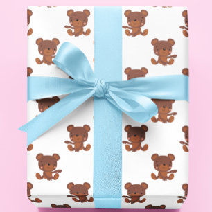 Cute Baby Teddy Bear Pattern Cadeaupapier