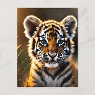 Cute Baby Tiger Cub Briefkaart