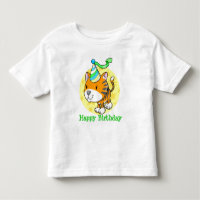 Cute Baby Tiger Cub Happy Birthday T-Shirt