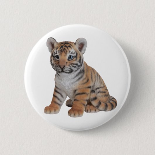 Cute Baby Tiger Cub Ronde Button 5,7 Cm (Voorkant)