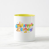 Cute Baby Tiger Happy Birthday Coffee Mug (Centre)