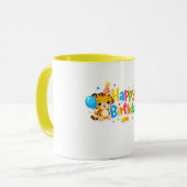 Cute Baby Tiger Happy Birthday Coffee Mug (Devant gauche)