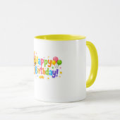 Cute Baby Tiger Happy Birthday Coffee Mug (Devant droit)