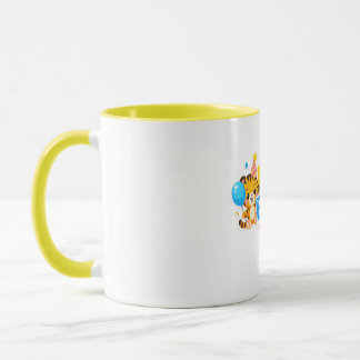 Cute Baby Tiger Happy Birthday Coffee Mug Mok