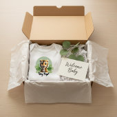 Cute Baby Tiger Jungle Nursery Personalized Name Romper
