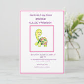 Cute Baby Turtle Shower Invitation (Debout devant)