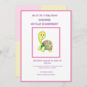 Cute Baby Turtle Shower Invitation (Devant / Derrière)