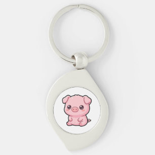Cute Baby Varken Metalen Sleutelhanger