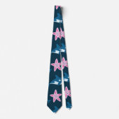 Cute Baby Whale and Starfish Pattern Stropdas (Voorkant)
