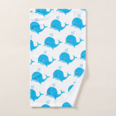 Cute Baby Whale met aangepaste naam Bad Handdoek (Handdoek)