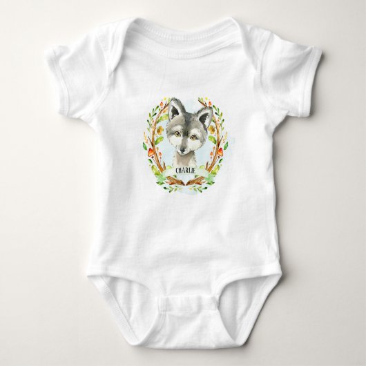 Cute Baby Wolf Romper (Voorkant)