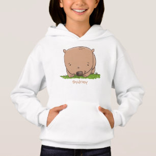 Cute baby wombat cartoon illustratie