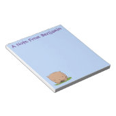 Cute baby wombat cartoon illustratie notitieblok (Schuin)