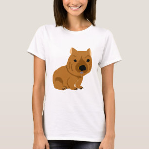 Cute Baby Wombat Design T-shirt