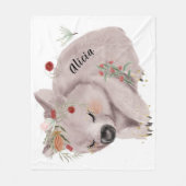 Cute Baby Wombat Gold Spectrum Custom Fleece Deken (Voorkant)