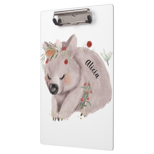 Cute Baby Wombat Gold Spectrum Custom Klembord (Links)