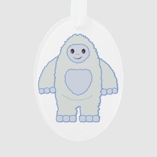Cute Baby Yeti Ornament (achterkant)