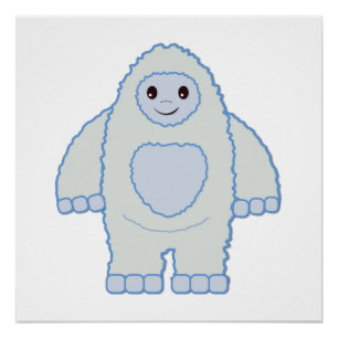Cute Baby Yeti Perfect Poster
