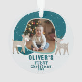 Cute Baby's 1st Christmas Photo Reindeer (dos)