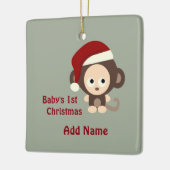 Cute Baby's eerste kerstaap Keramisch Ornament (Links)