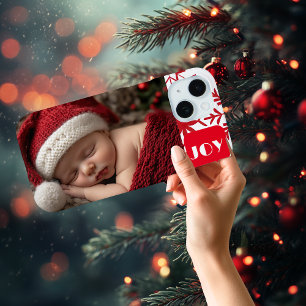 Cute Baby's eerste kerstfoto