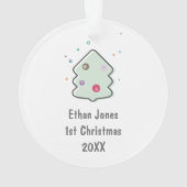 Cute Baby's eerste kerstfoto Ornament (achterkant)