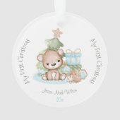 Cute Baby's Eerste Kerstversiering Acryl Ornament (achterkant)