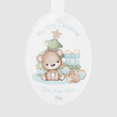 Cute Baby's eerste oval kerstornament acryl Ornament (voorkant)
