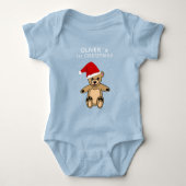 Cute Baby's first-kerstteddy Bear Santa Hat Romper (Voorkant)