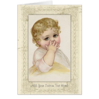 Cute  Baby's Kiss Antiek Illustratie